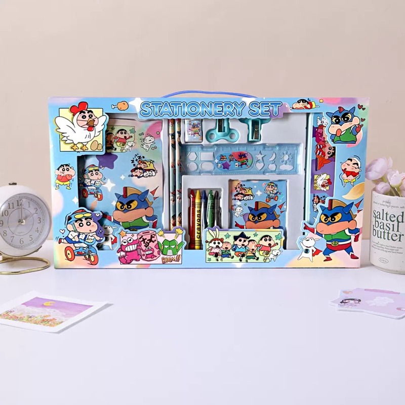 Ideal Stationery & Office Supply - Ensemble de papeterie mignon Crayon Shin-chan,