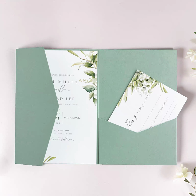 Stationery Supply Business - Enveloppes vertes pour Invitation de mariage,