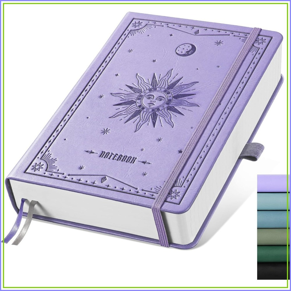 Journal Leather Hardcover - Carnet ligné A5 à couverture rigide