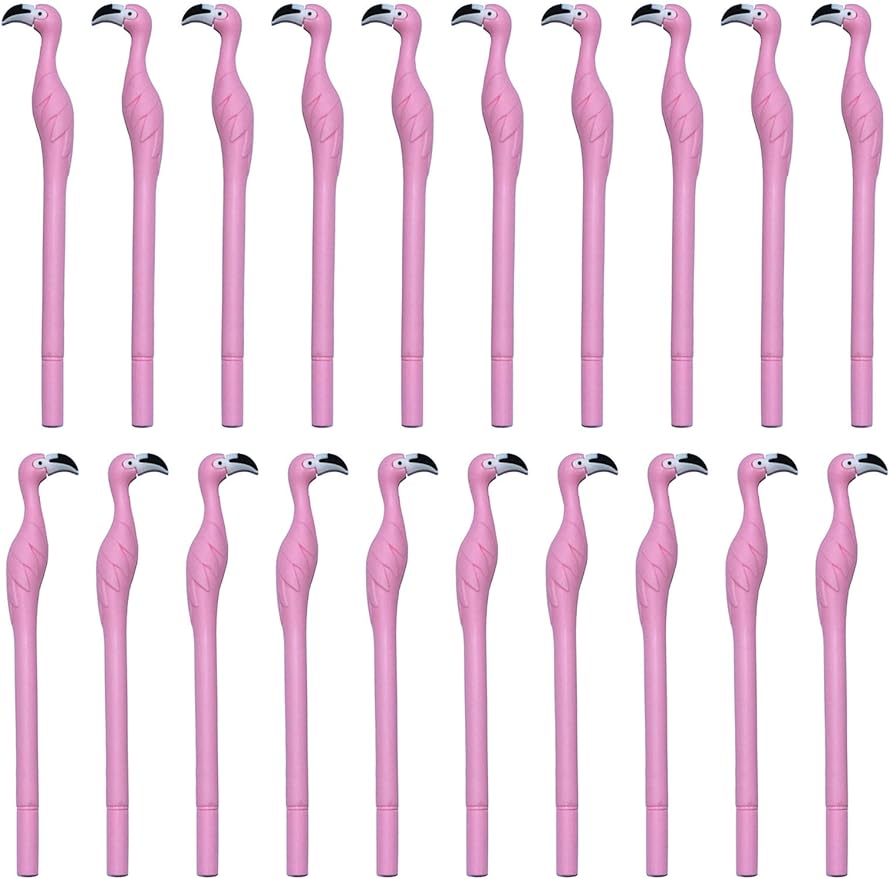 Gel Ink Pen Set - Ensemble de stylos Gel flamant rose