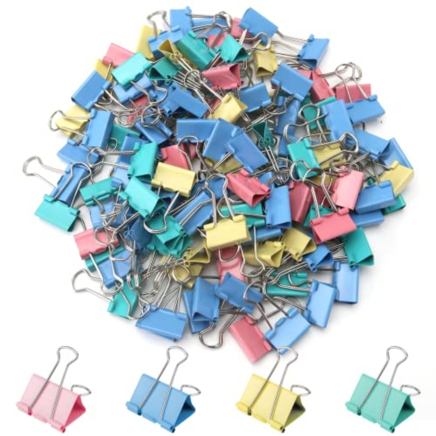 Binder Clip Assorted - Lot de 120 pinces à papier
