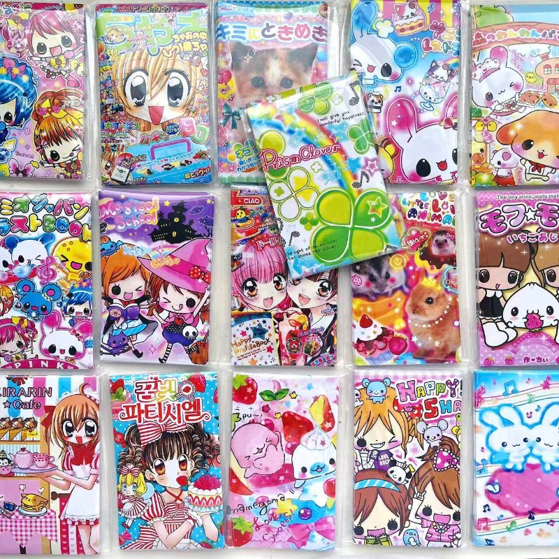 Memo Pad Sticky - 20 autocollants/paquet Heisei Rétro Anime Fille,