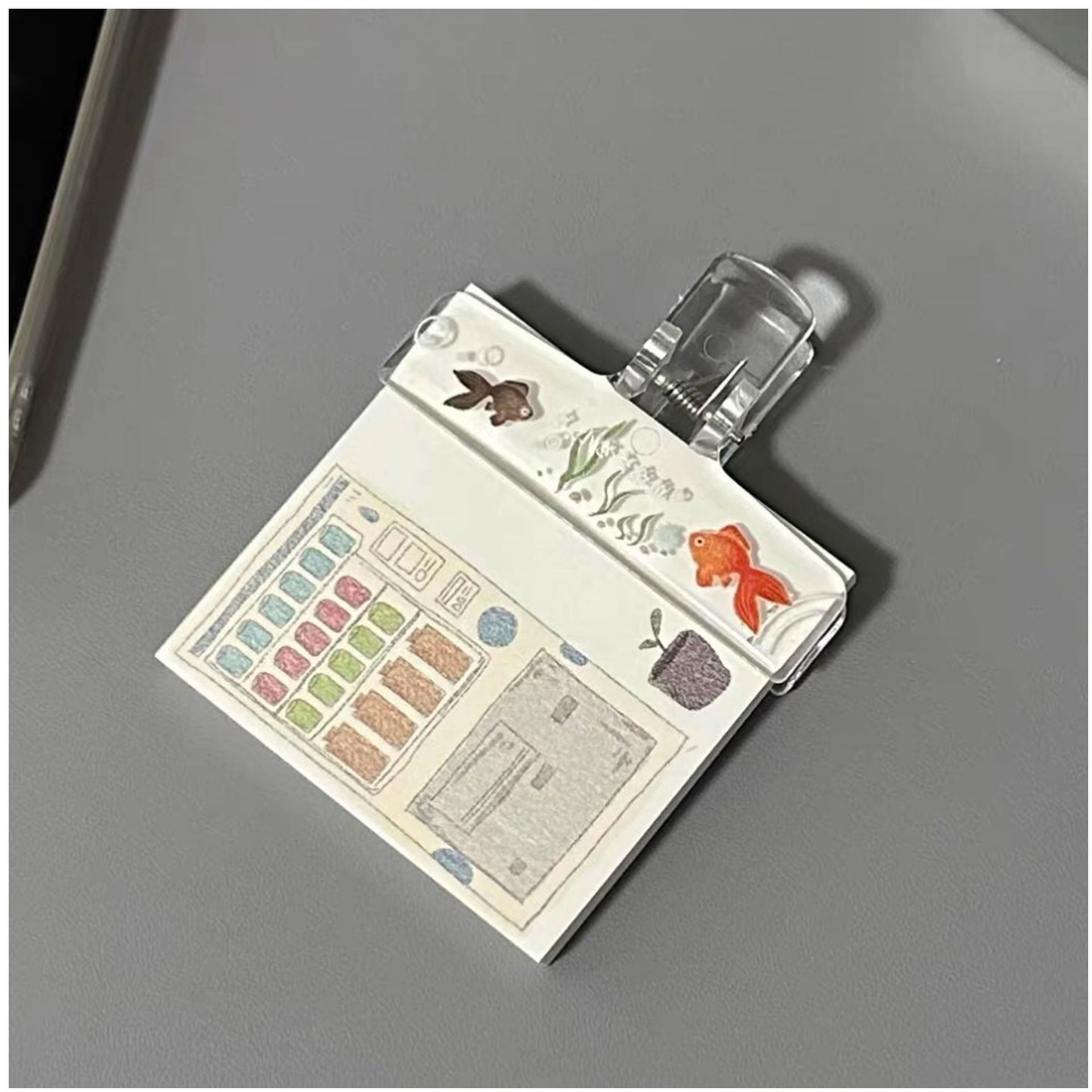 Binder Clip Assorted - Clips de reliure transparents en acrylique,