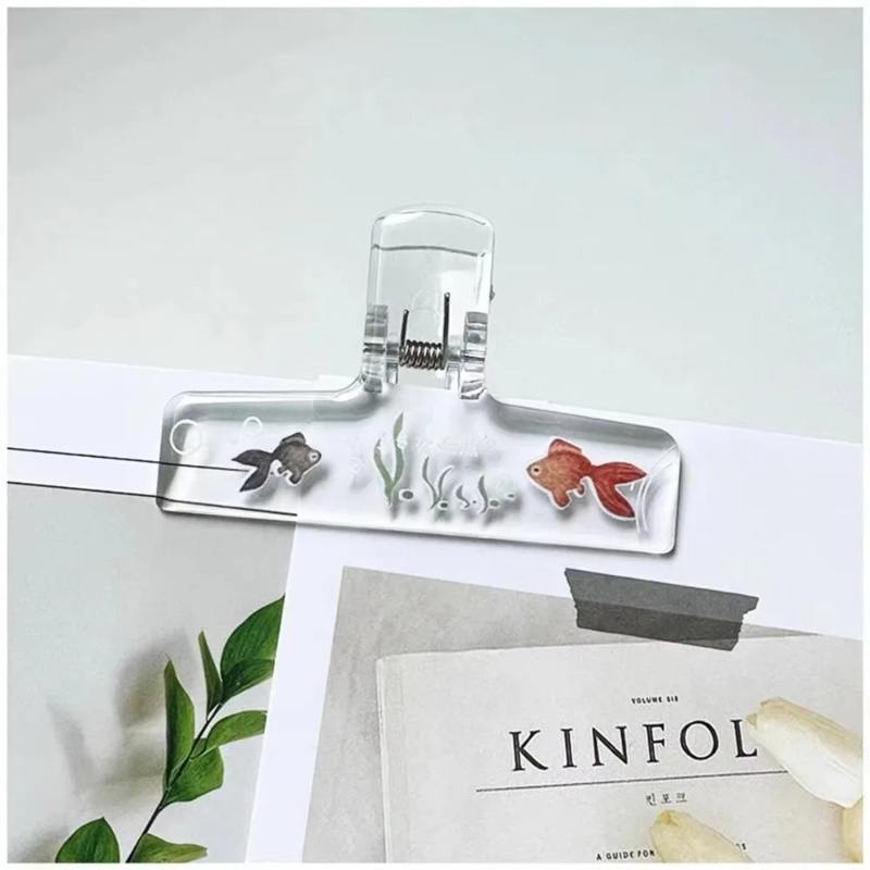 Binder Clip Assorted - Clip de reliure transparent en acrylique