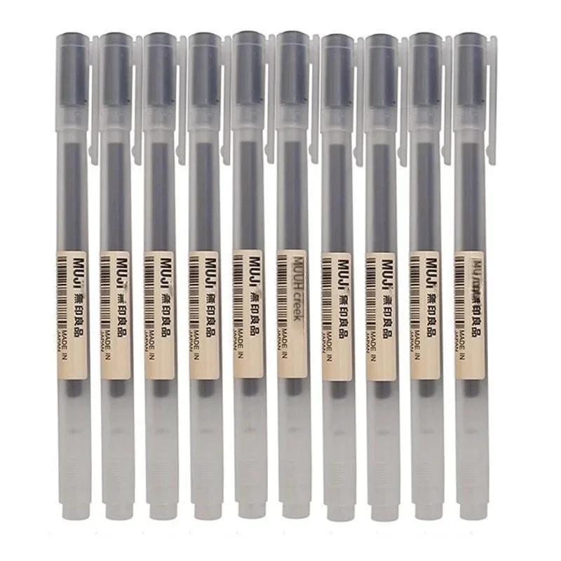 Gel Ink Pen Set - 6/8 pièces/ensemble MUJIS stylo Gel noir/rouge/bleu