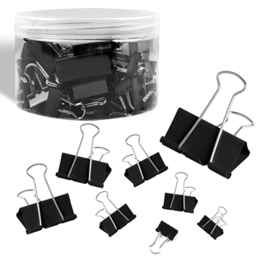 Binder Clip Assorted - 125 pinces à reliure colorées, pinces
