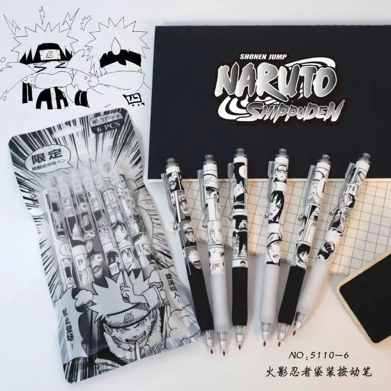 Gel Ink Pen Set - NarAA6-Stylo gel Anime Uchiha Itachi, 0.5