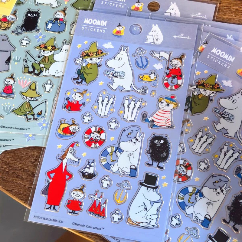Memo Pad Sticky - Autocollants décoratifs de dessins animés Moomin,