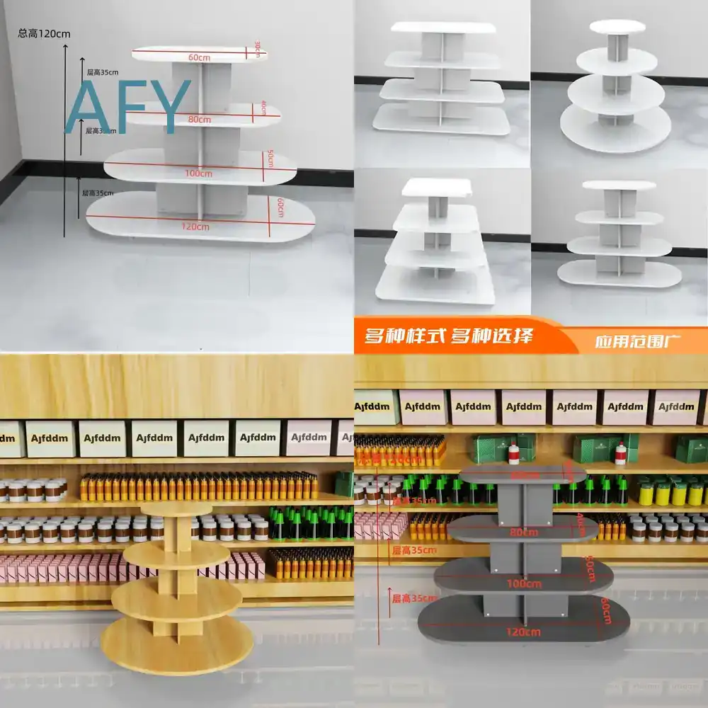 Stationery And Office Supply Stores - Armoire Ronde en Bois pour Supermarché,