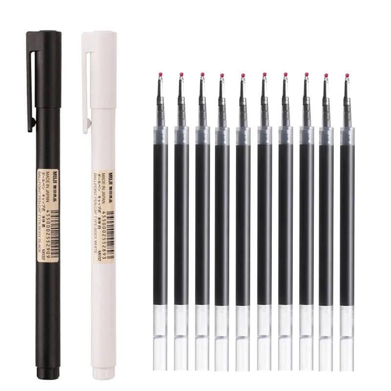 Stylo Gel noir/blanc 0.5mm, ba - Muji Stationery Gel Pen avis et prix