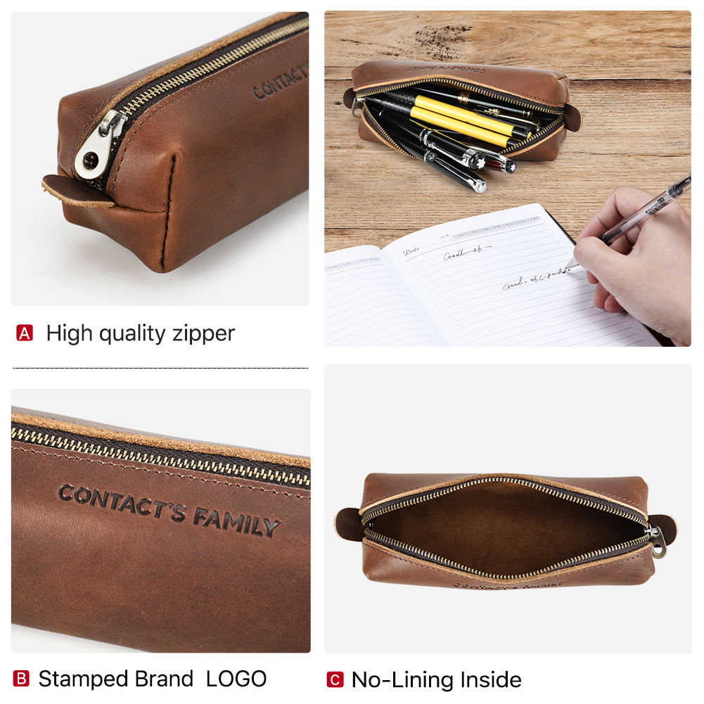 Trousse à crayons en cuir rétr - Stationery Supply Business avis et prix