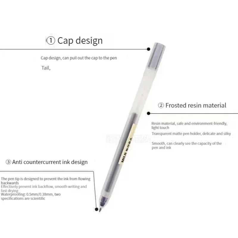 Lot de 6/8 stylos gel MUJI noi - Muji Stationery Gel Pen avis et prix