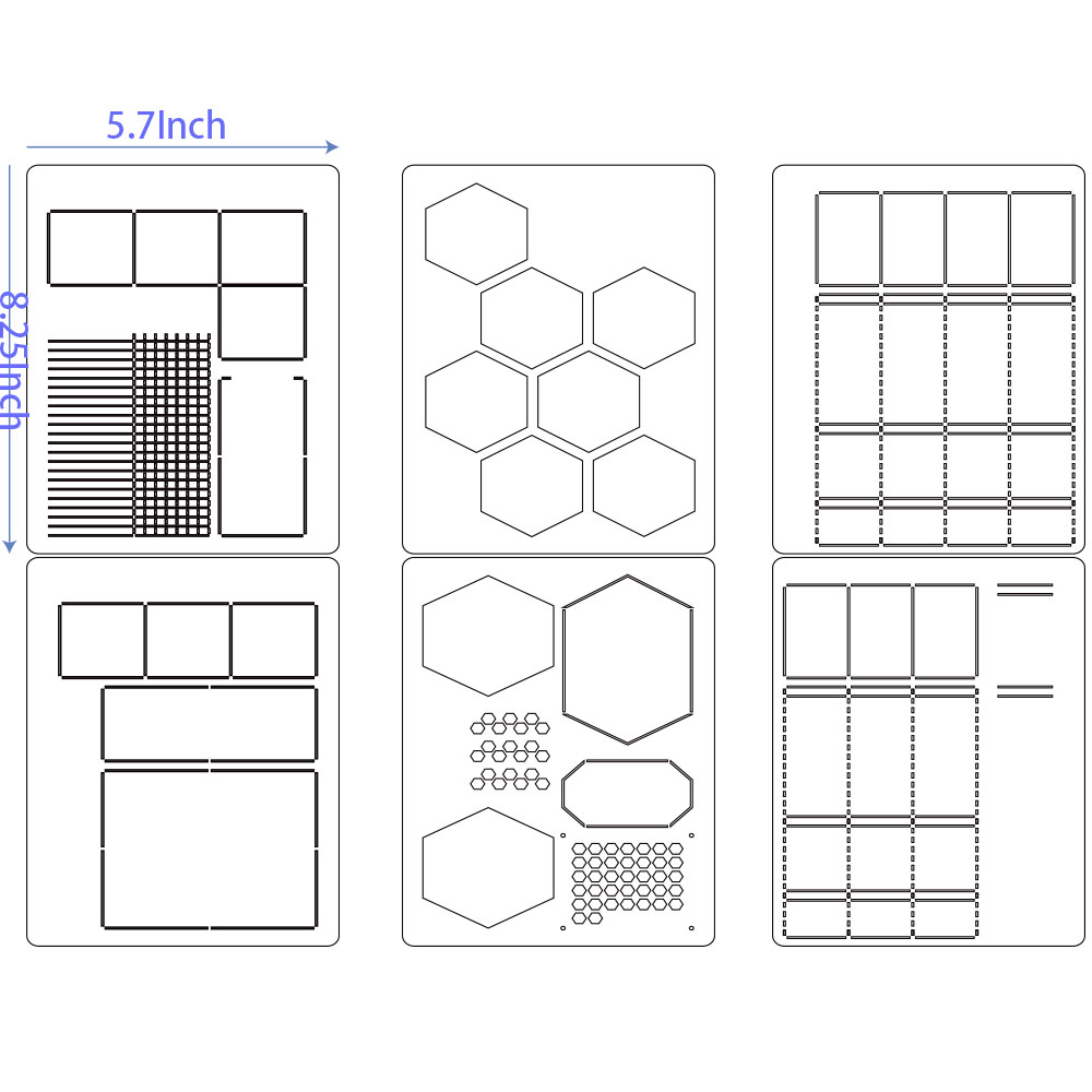Pochoirs en plastique réutilis - Notebook Dotted A5 avis et prix