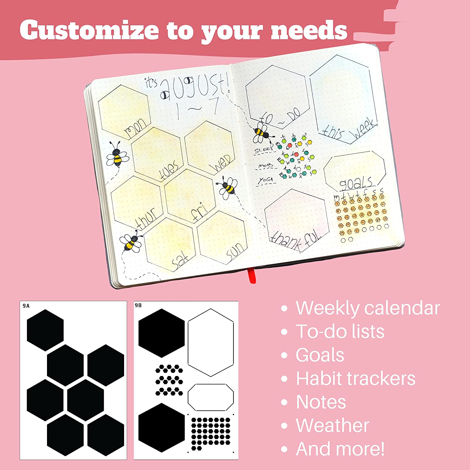 Pochoirs en plastique réutilis - Notebook Dotted A5 avis et prix