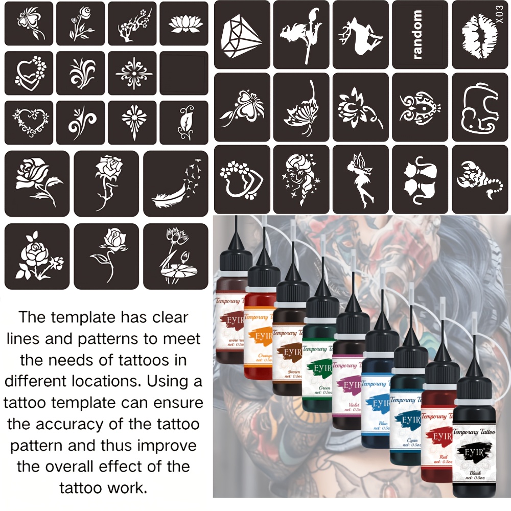 Kit de tatouage temporaire au  - Gel Ink Pen Set avis et prix