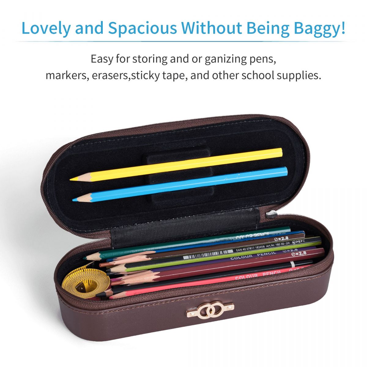 Étui à crayons en cuir de haut - Stationery Office And School Supply Stores avis et prix