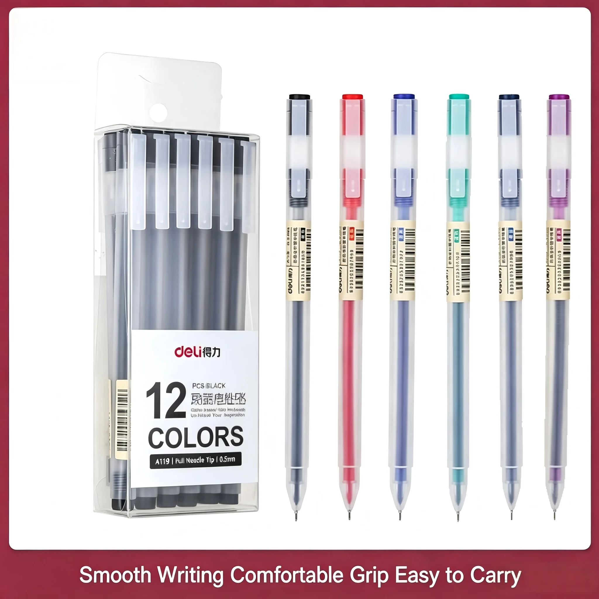 Stylos gel noirs A119, pointe  - Muji Stationery Gel Pen avis et prix