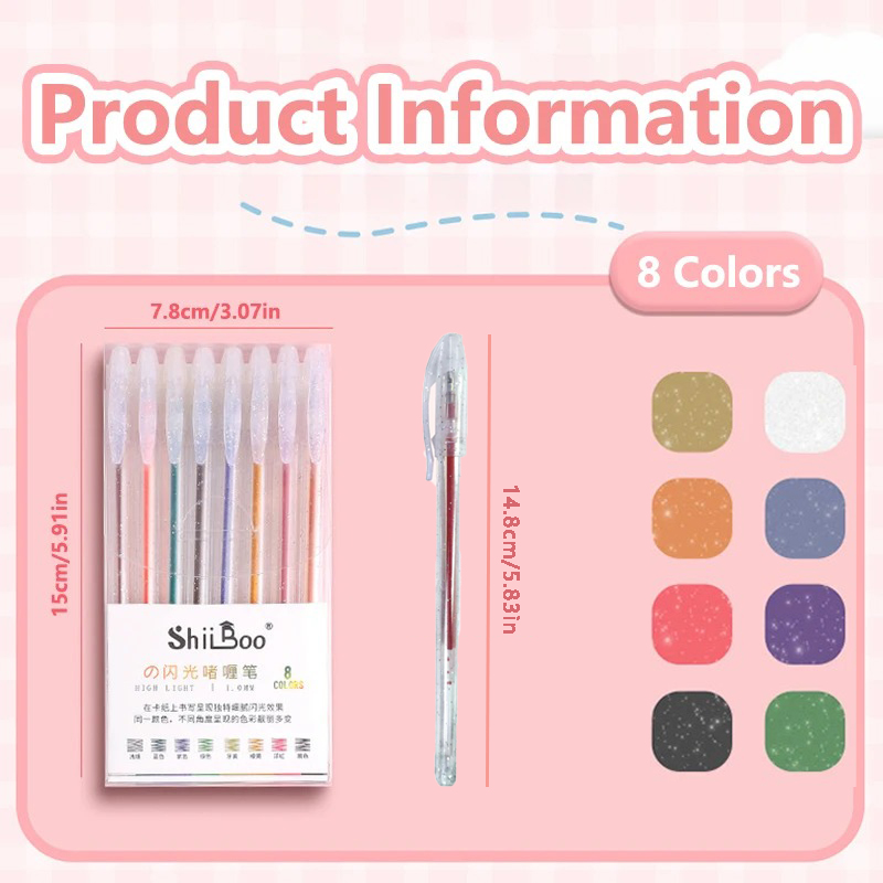 Ensemble de stylos gel paillet - Gel Ink Pen Set avis et prix